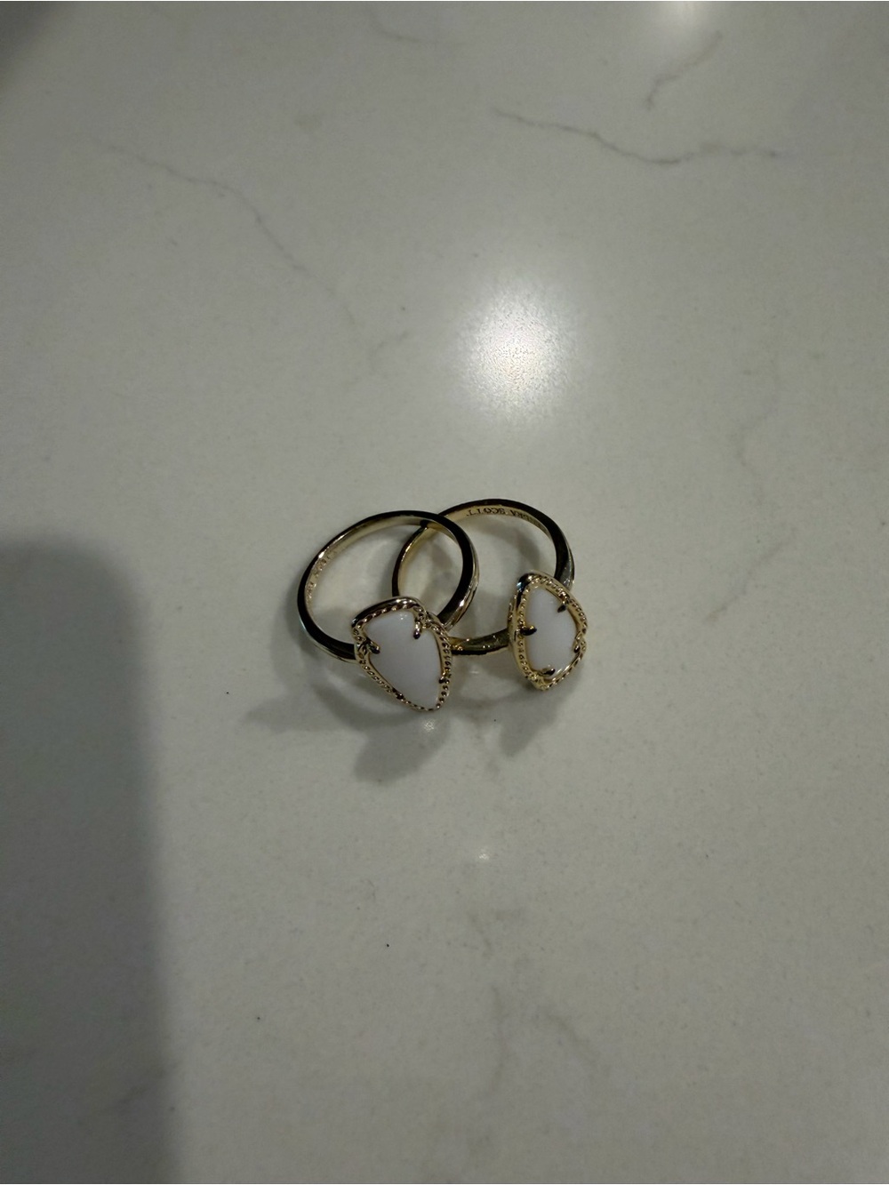 Two Kendra Scott Arrowhead Rings White